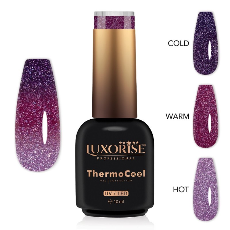 Oja Semipermanenta Termica 3 Culori Glittering Girl, Luxorise Thermocool, 10 ml