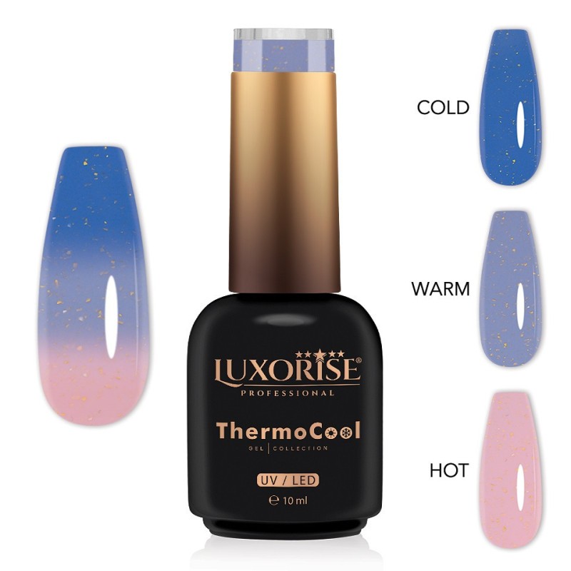 Oja Semipermanenta Termica 3 Culori Luxorise Thermocool, Bliss Party 10 ml