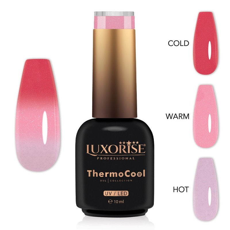 Oja Semipermanenta Termica 3 Culori Luxorise Thermocool, Blush Bliss 10 ml