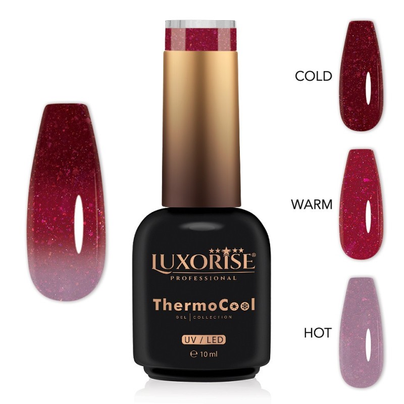 Oja Semipermanenta Termica 3 Culori Luxorise Thermocool, Mesmerizing Rose 10 ml