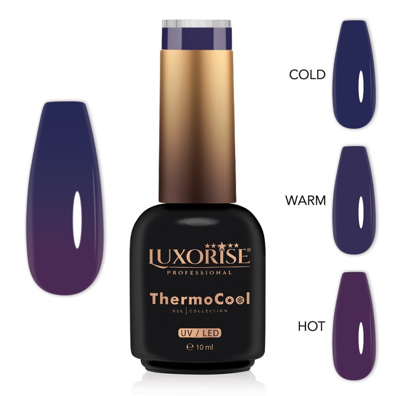 Oja Semipermanenta Termica 3 Culori Luxorise Thermocool, Plum Affair 10 ml