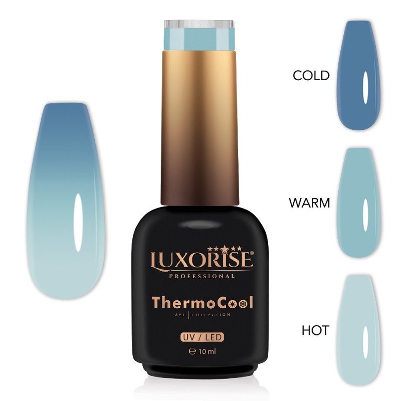 Oja Semipermanenta Termica 3 Culori Luxorise Thermocool, Silky Sky 10 ml