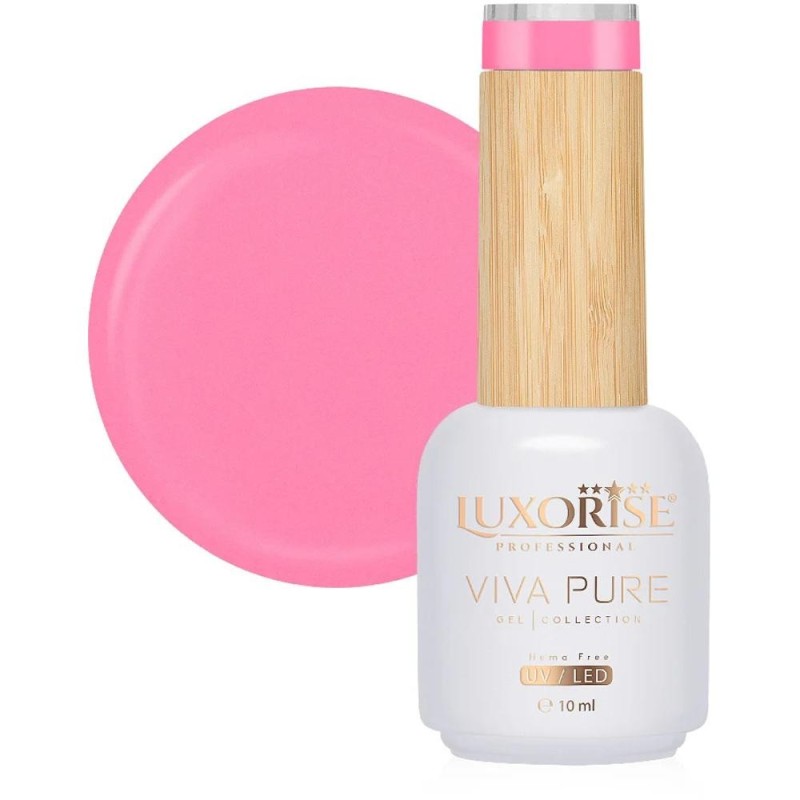 Oja Semipermanenta Viva Pure, Neon Rose, Luxorise Hema Free, 10 ml