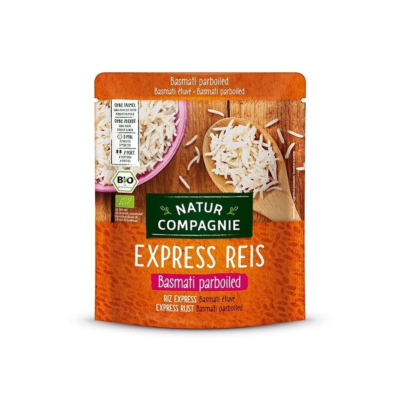 Orez Basmati Bio cu Bob Lung, Prefiert, Express Reis, 250 g Natur Compagnie