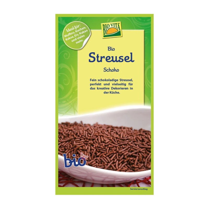 Ornamente Bio de Ciocolata pentru Prajituri, Biovita, 60 g