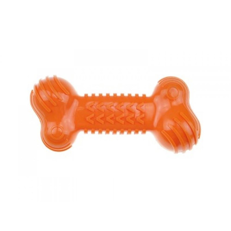 Os Funbone din Cauciuc cu Sfoara, Portocaliu, M-PETS