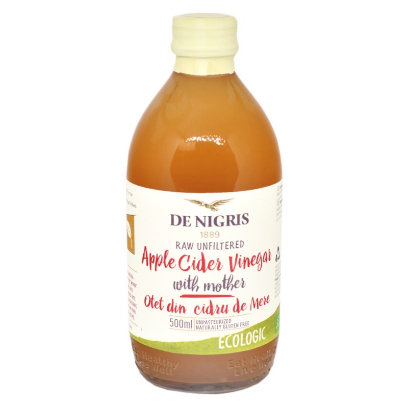 Otet Cidru de Mere Bio, Nefiltrat, De Nigris, 500 ml