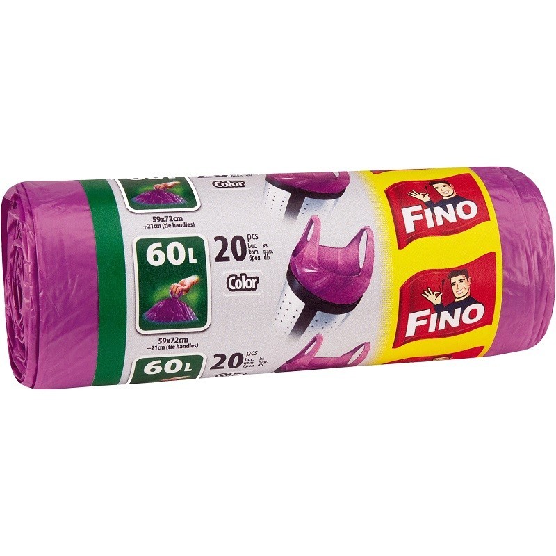 Pachet 10 x 20 Saci Menaj Fino, Menaj Hd Colorati 60 l