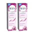 Set 2 x Crema Depilatoare Veet Silk & Fresh, pentru Piele Normala, 100 ml