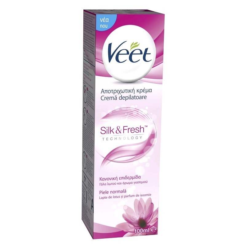 Set 2 x Crema Depilatoare Veet Silk & Fresh, pentru Piele Normala, 100 ml