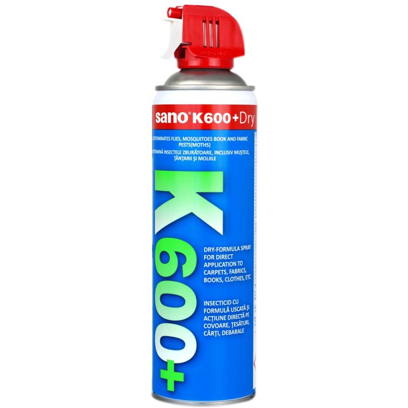Pachet 2 x Spray Insecticid cu Aerosol Sano Impotriva Insectelor Zburatoare K600, 500 ml