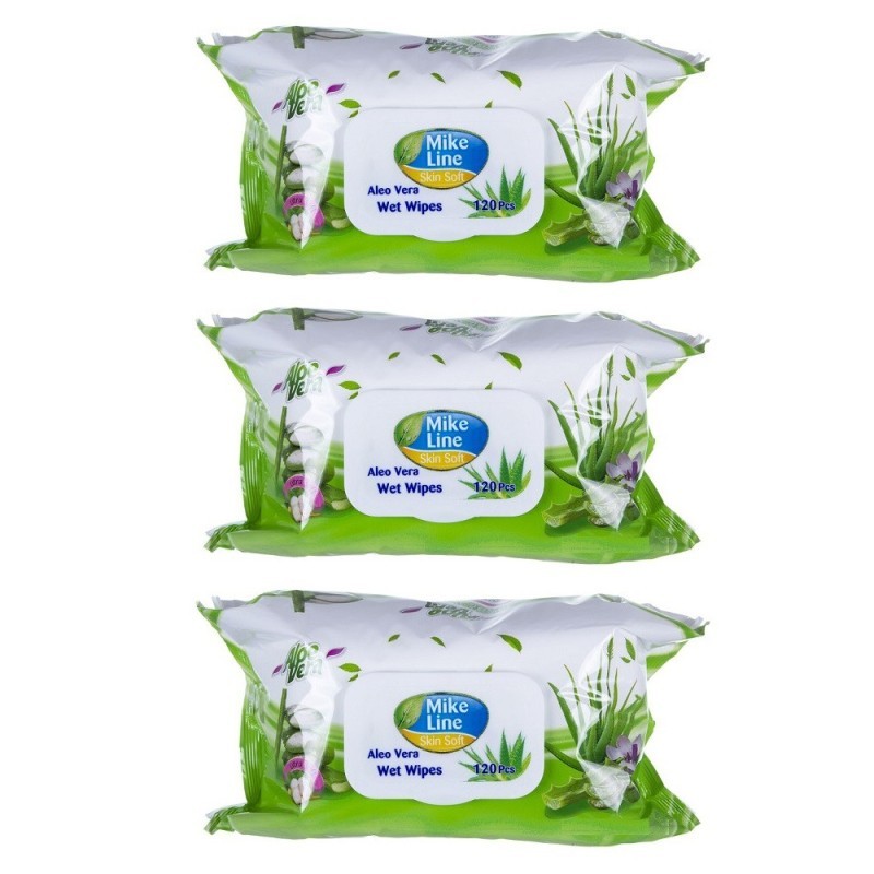 Pachet 3 x 72 Servetele Umede cu Capac Mike Line Aloe Vera