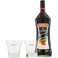 Pachet Aperitiv Angelli Cherry, 14% Alcool, 1 l si 2 Pahare