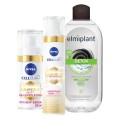 Pachet Crema Zi Contra Pete Pigmentare Nivea Cellular Luminous 40ml, Ser Intensiv 30 ml, Apa Micelara Ten Normal si Gras 400ml