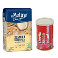 Pachet Faina din Grau Dur Remacinata, Chiavazza, 1 kg si Drojdie Uscata, Italmill, 100 g
