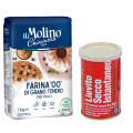 Pachet Faina din Grau Tanar Tip 00 Dulciuri, Chiavazza, 1 kg si Drojdie Uscata, Italmill, 100 g