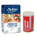 Pachet Faina din Grau Tanar Tip 00 pentru Pizza, Chiavazza, 1 kg si Drojdie Uscata, Italmill, 100 g