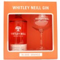 Pachet Gin Whitley Neill, Blood Orange Gin 43%, 0.7 l + Copa Glass