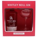 Pachet Gin Whitley Neill, Zmeura, Raspberry Gin,  43%, 0.7 l + Copa Glass