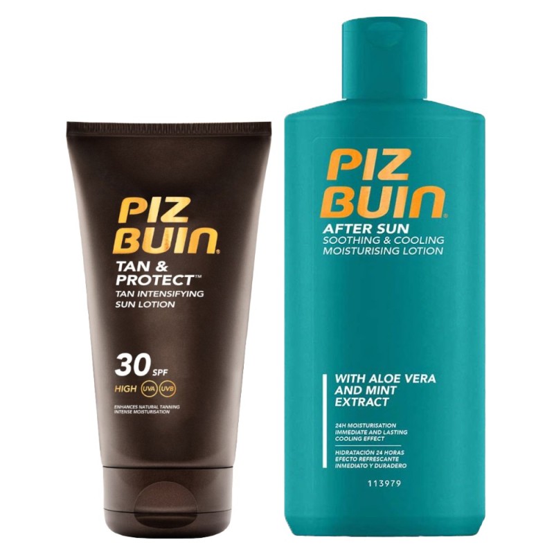 Pachet Piz Buin Tan & Protect SPF 30, 150 ml si Lotiune dupa Plaja, 200 ml