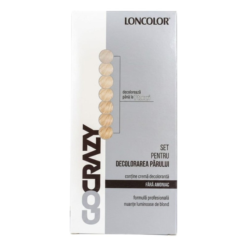 Pachet Promo: 2 x Crema de Par Decoloranta fara Amoniac Loncolor GoCrazy, 120 ml