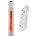 Pachet Promotional Incalzitor Terasa cu Infrarosu, 2000W, Montabil pe Perete + Prelungitor 5 Prize, 3m Well