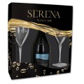 Pachet Vin Spumant Prosecco Alb Brut Terra Serena Doc 0,75 L + 2 Pahare