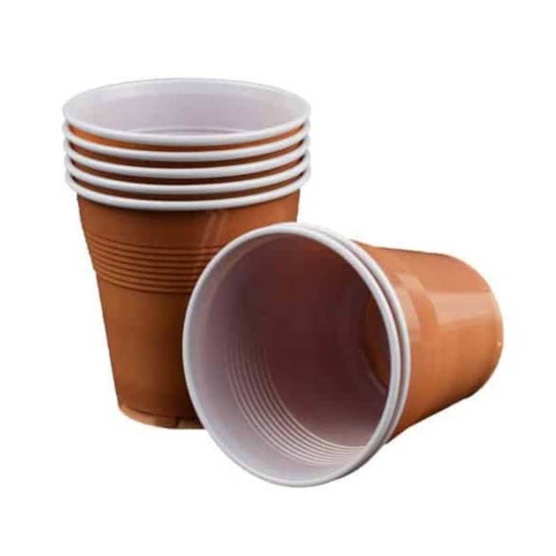 Pahar din Plastic Bicolor 100 Bucati/Set, Dopla