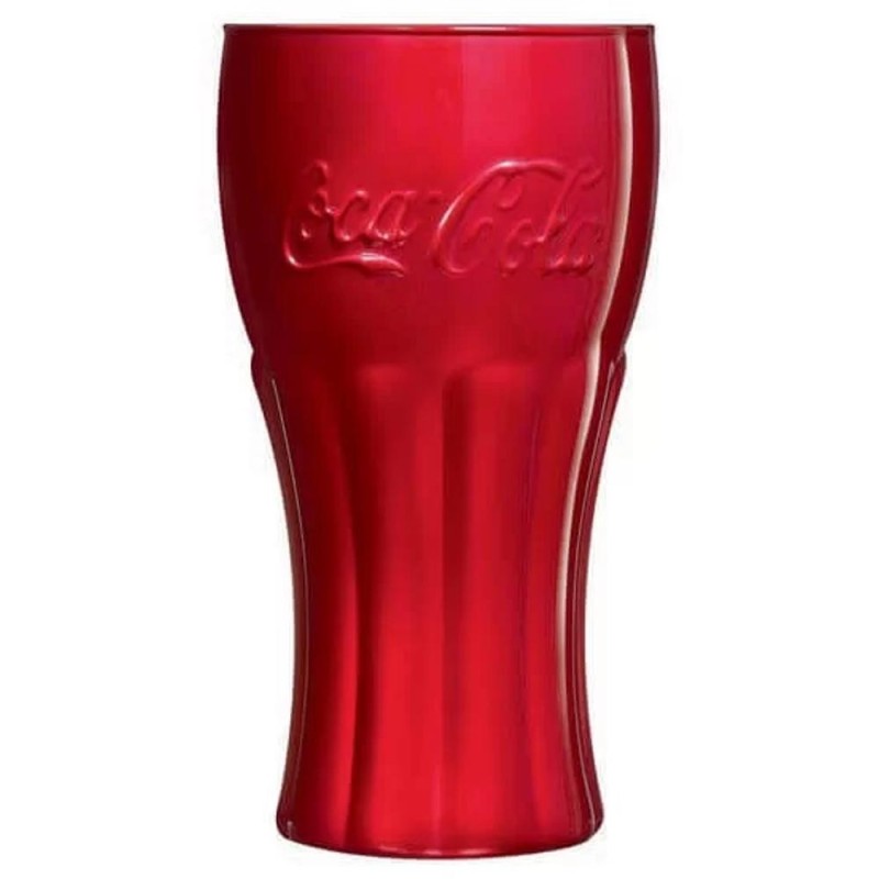 Pahar din Sticla Coca Cola, Rosu, 370 ml, Luminarc