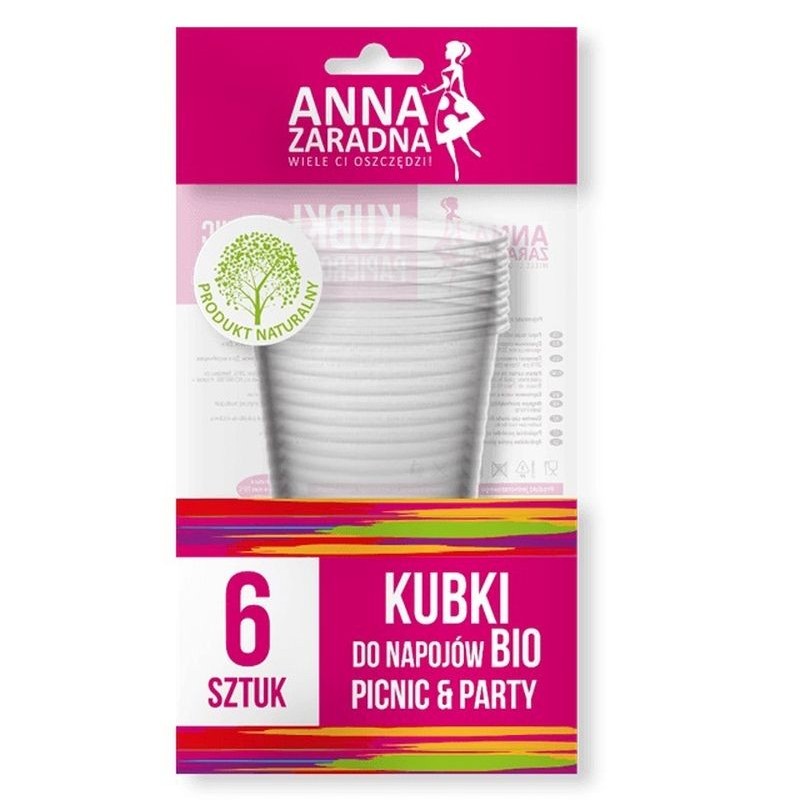 Pahare Bio Transparente Anna 6 Bucati