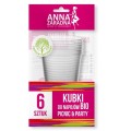 Pahare Bio Transparente Anna 6 Bucati