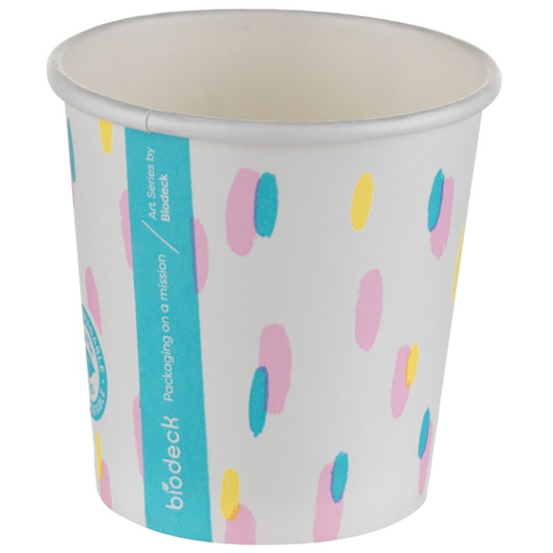 Pahare Carton Zero Plastic Artwork, 120 ml, 25 buc