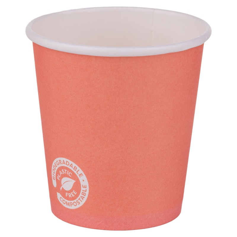 Pahare Carton Zero Plastic Rosii 120 ml, 25 Bucati