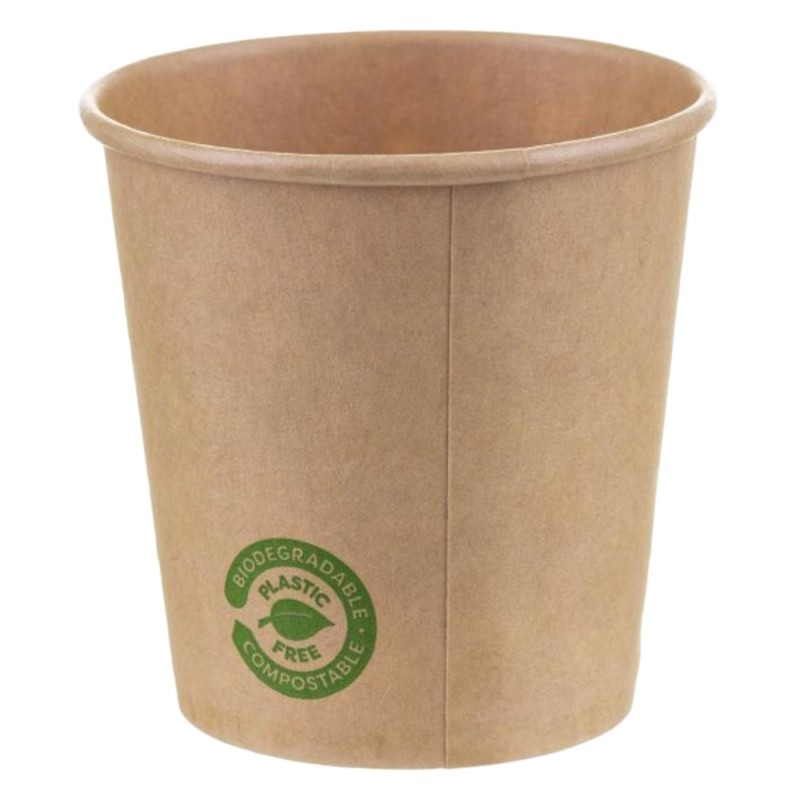 Pahare din Carton, 120 ml, Biodegradabile, Kraft, 25 Bucati