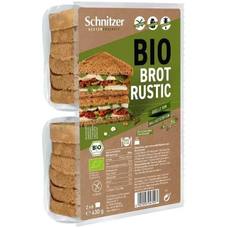 Paine Bio Neagra de Toast, fara Gluten, 430 g, Schnitzer