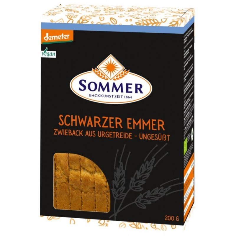 Paine Crocanta din Grau Emmer Integral, Bio si Demeter, 200 g, Sommer