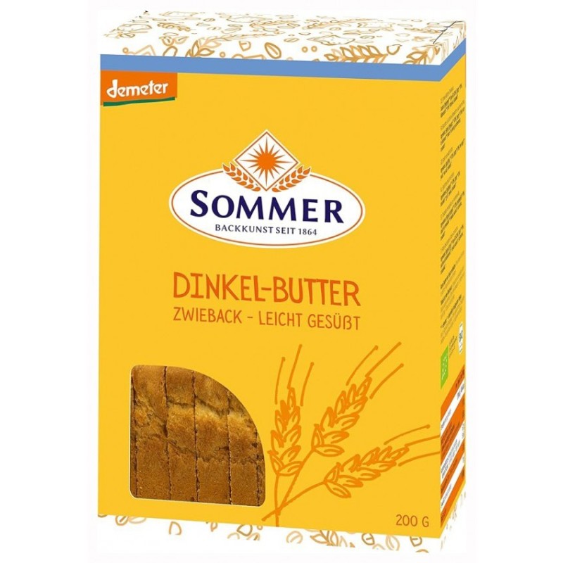 Paine Crocanta din Grau Spelta cu Unt, Bio si Demeter, 200 g, Sommer
