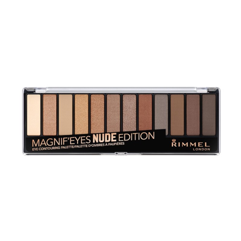 Paleta de Farduri Rimmel London, Magnif'eyes 001 Nude Edition, 14.2 g