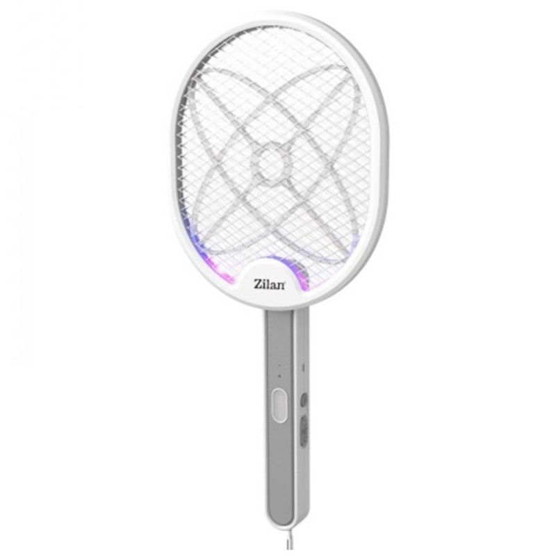 Paleta Electrica Anti-Insecte, Putere 2800 V, Lampa cu LED, Alba