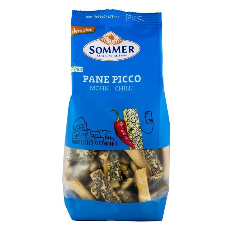 Pane Picco cu Mac si Chili, Bio si Demeter, 150 g, Sommer