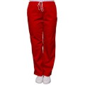 Pantalon Medical Dama Eva Premium, Elastic si Snur, 3 Buzunare, Rosu, L