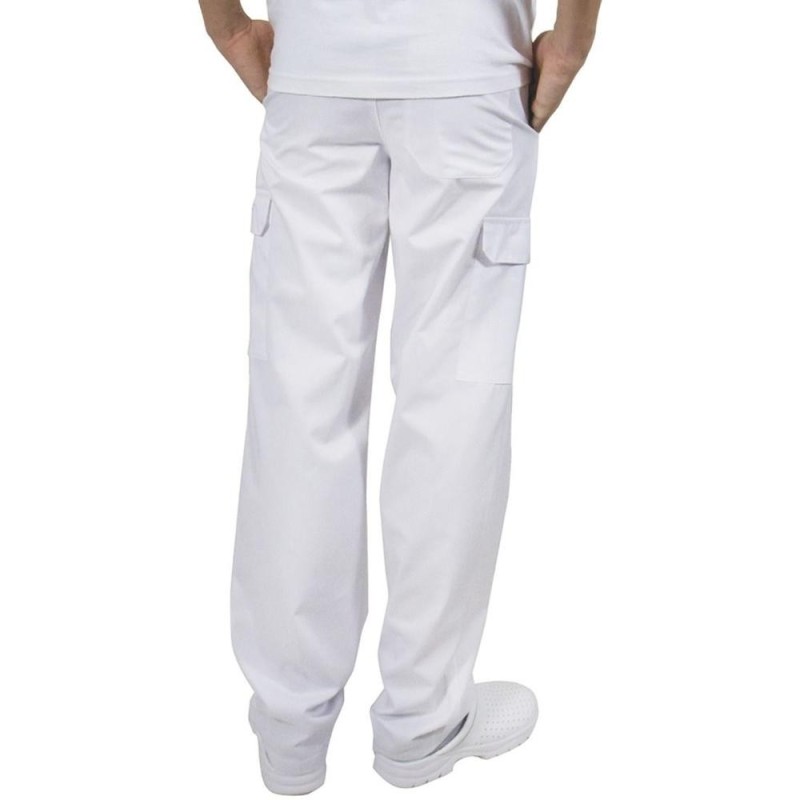 Pantaloni Bucatar Barbati Mark Premium, Elastic In Talie, 5 Buzunare, Albi, XS