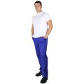 Pantaloni de Lucru Unisex Edi Clasic, Tercot, Elastic si Cordon, 2 Buzunare, Albastri, XS