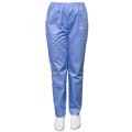 Pantaloni Medicali Unisex Sava Premium, Elastic In Talie, 2 Buzunare, Bleu, XS