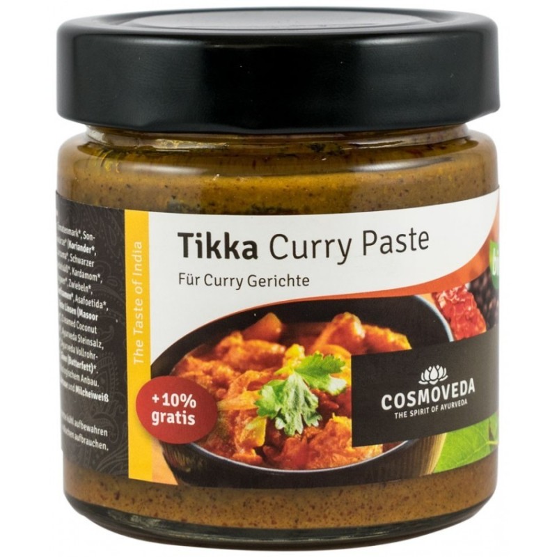 Pasta de Curry BIO, fara Gluten, Tikka, 175 g, Cosmoveda