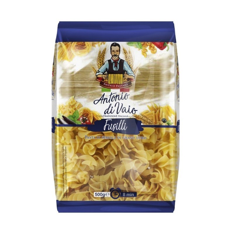 Paste Antonio Di Vaio, Fusilli Grau Dur 500 g
