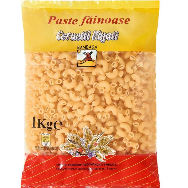 Paste Cornetti Rigati Baneasa, 1 kg