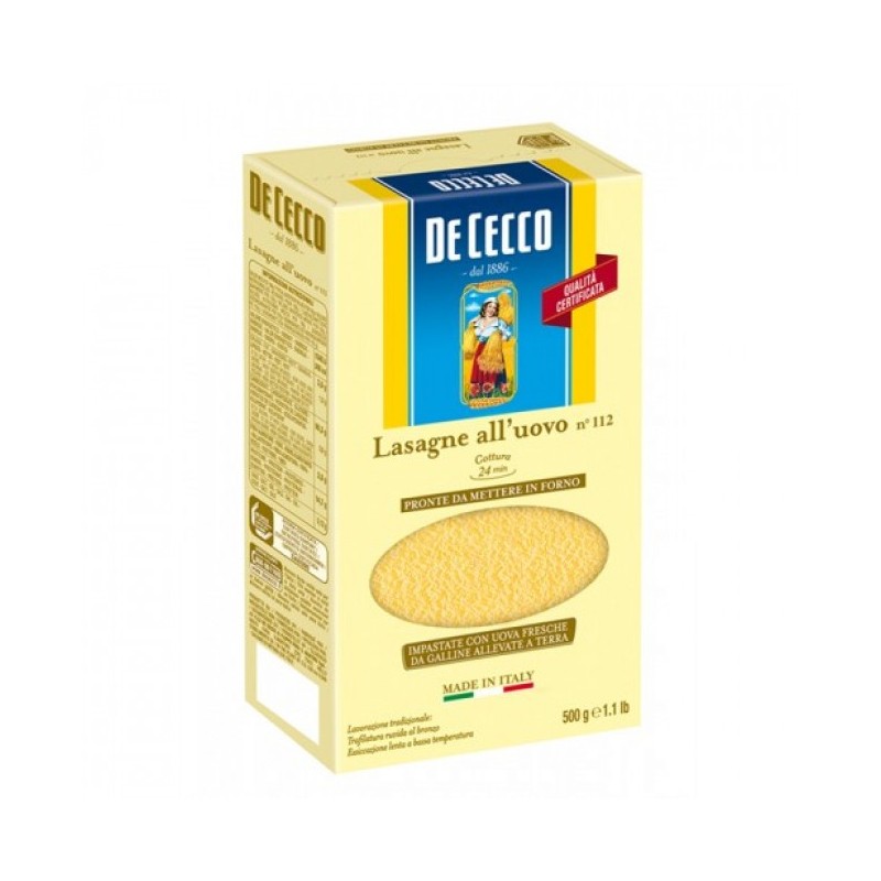 Paste cu Ou Lasagna Timballo De Cecco, 500 g