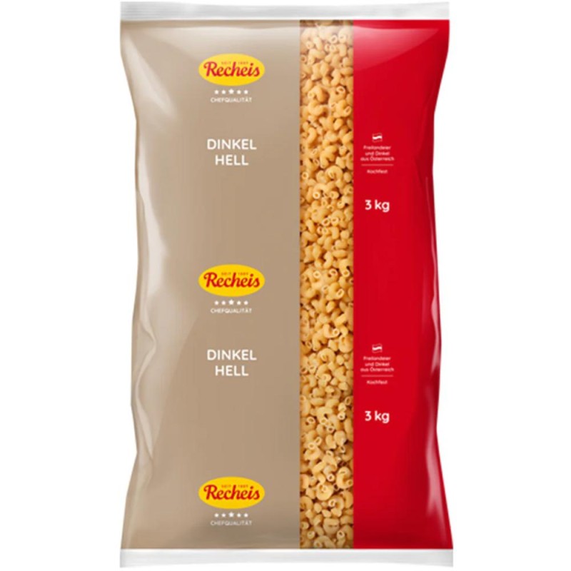 Paste din Spelta Integral, Recheis, Forma Macaroane, Bio, 3 kg