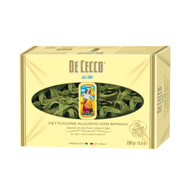 Paste Fettucine cu Spanac si Ou De Cecco 250 g